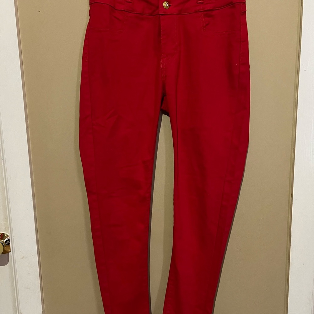 Lowa Red Skinny Jeans Vibrant Denim